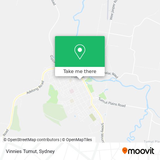 Mapa Vinnies Tumut