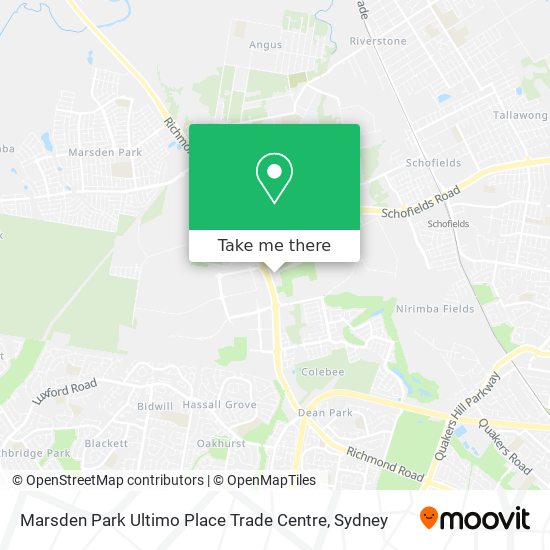 Marsden Park Ultimo Place Trade Centre map