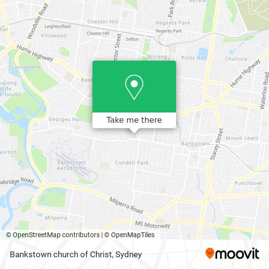 Bankstown church of Christ map