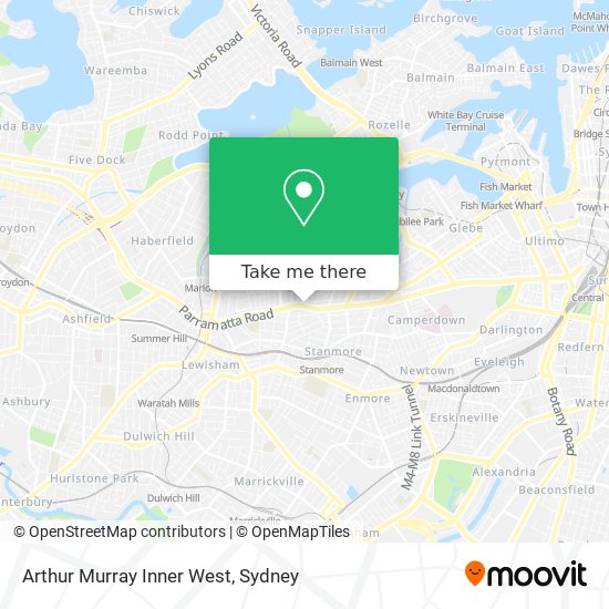 Arthur Murray Inner West map