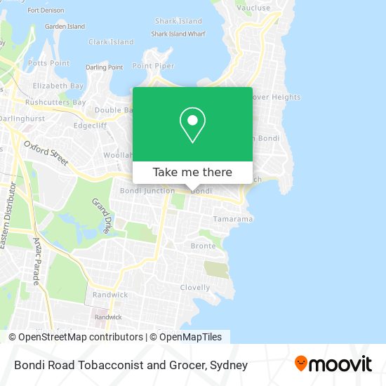 Bondi Road Tobacconist and Grocer map