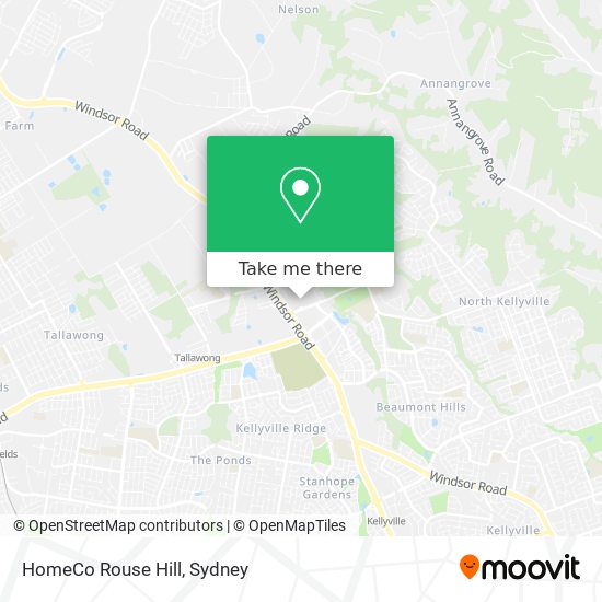 Mapa HomeCo Rouse Hill