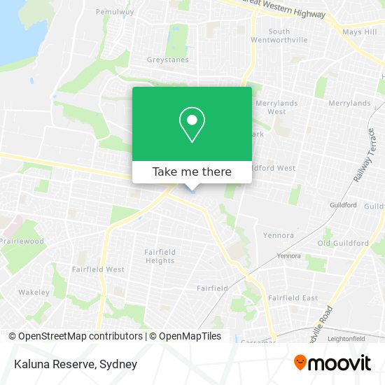 Kaluna Reserve map