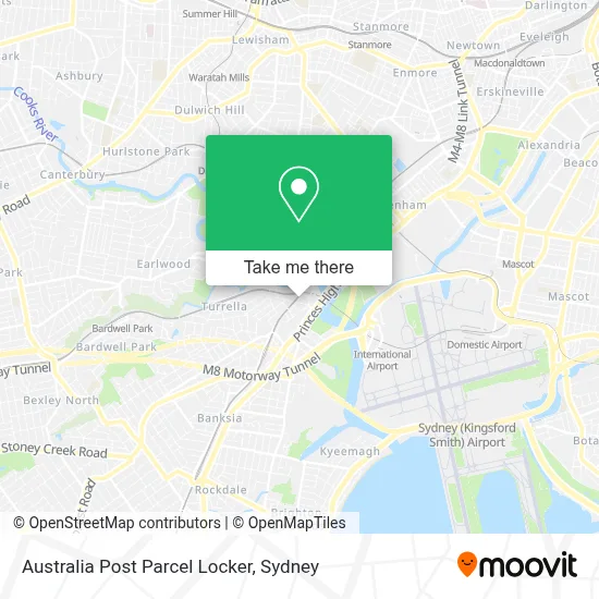 Mapa Australia Post Parcel Locker