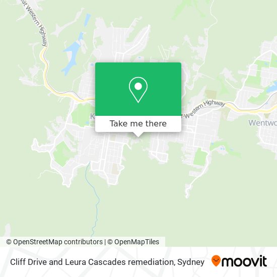 Mapa Cliff Drive and Leura Cascades remediation