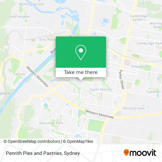 Penrith Pies and Pastries map