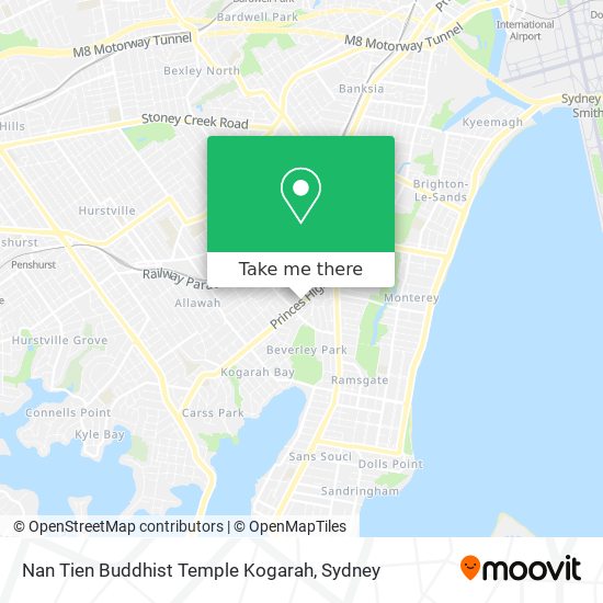 Mapa Nan Tien Buddhist Temple Kogarah