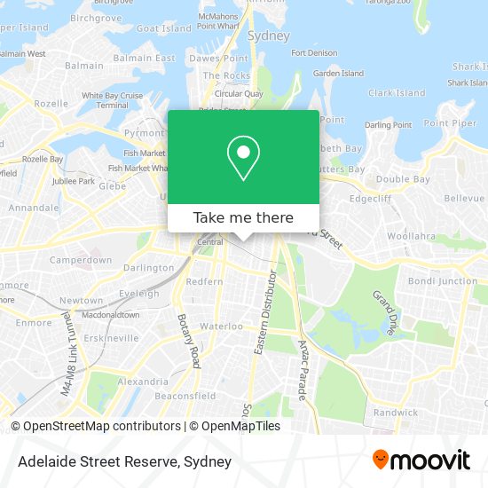Adelaide Street Reserve map