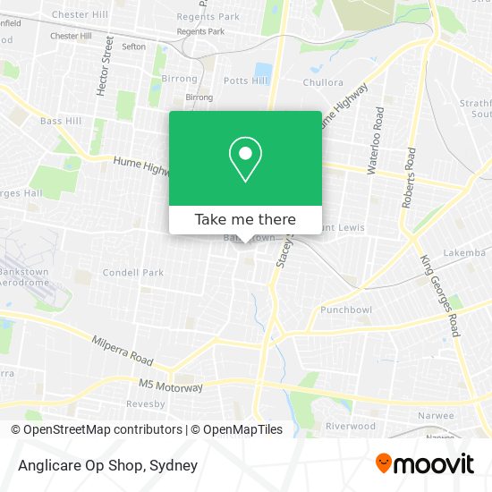 Anglicare Op Shop map