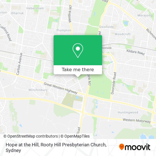 Hope at the Hill, Rooty Hill Presbyterian Church map