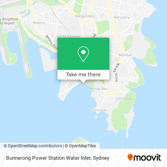 Bunnerong Power Station Water Inlet map