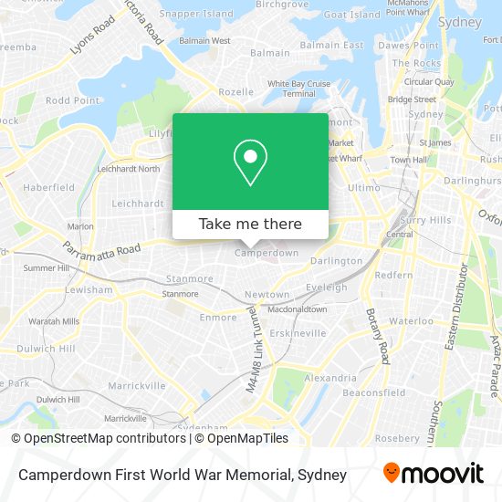 Camperdown First World War Memorial map