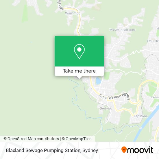 Blaxland Sewage Pumping Station map