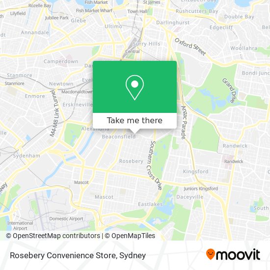 Rosebery Convenience Store map