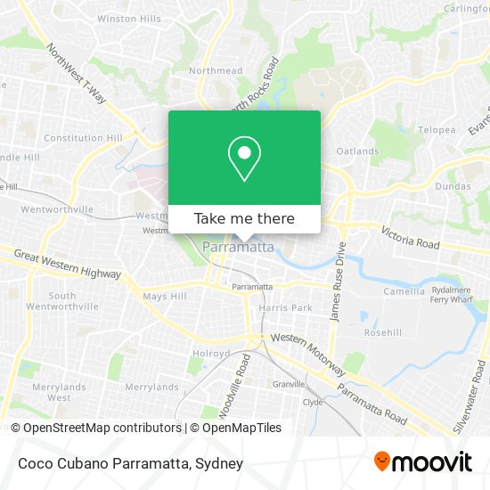 Coco Cubano Parramatta map