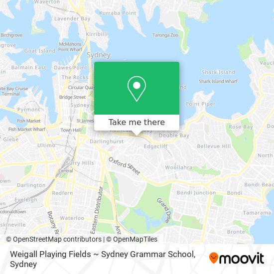 Mapa Weigall Playing Fields ~ Sydney Grammar School