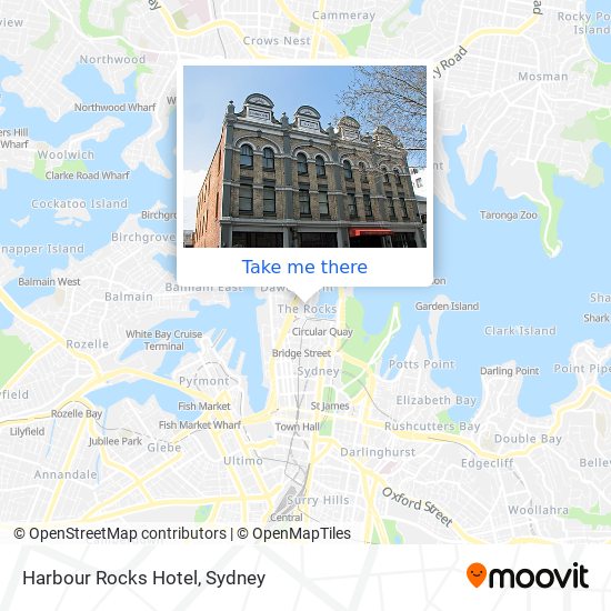 Harbour Rocks Hotel map