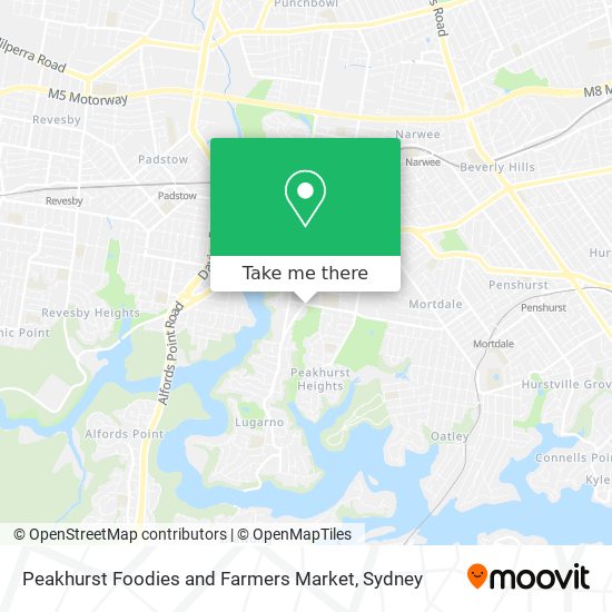 Mapa Peakhurst Foodies and Farmers Market