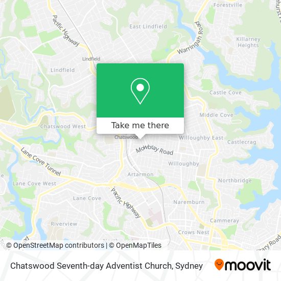 Mapa Chatswood Seventh-day Adventist Church