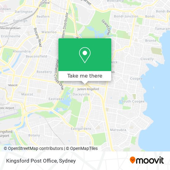 Kingsford Post Office map