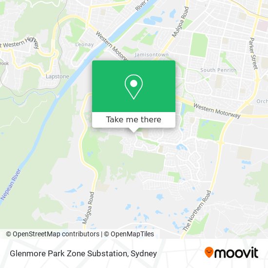 Glenmore Park Zone Substation map