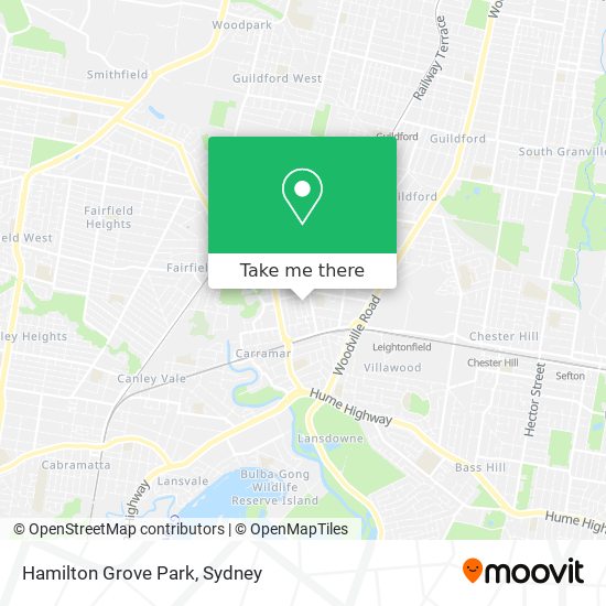 Mapa Hamilton Grove Park