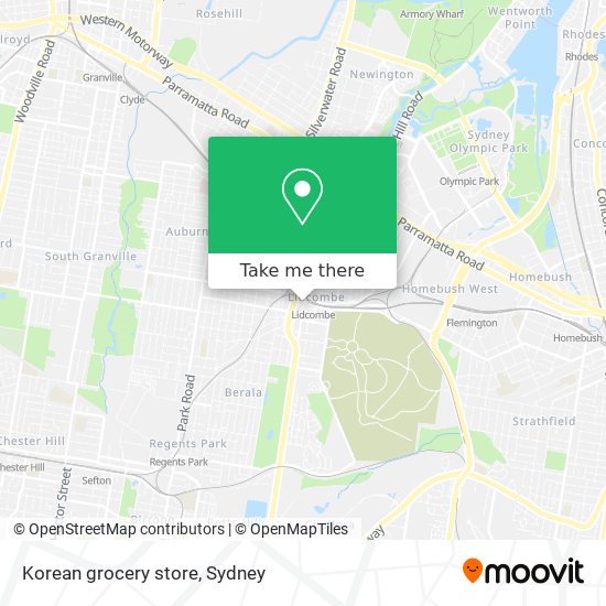 Korean grocery store map