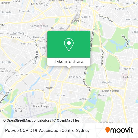 Mapa Pop-up COVID19 Vaccination Centre