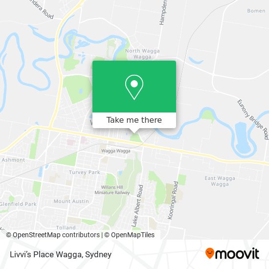 Livvi’s Place Wagga map