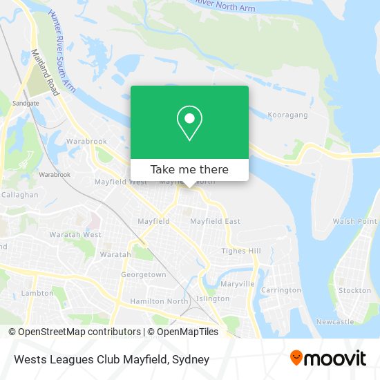 Wests Leagues Club Mayfield map