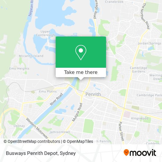 Busways Penrith Depot map