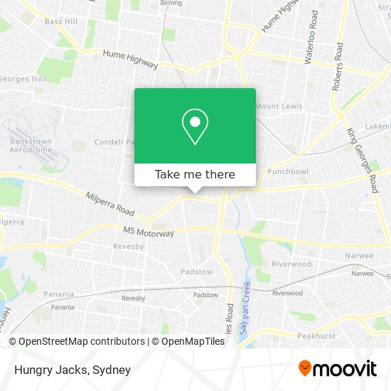 Mapa Hungry Jacks