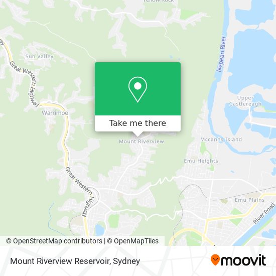 Mount Riverview Reservoir map