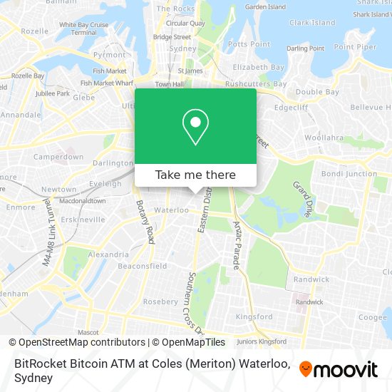 Mapa BitRocket Bitcoin ATM at Coles (Meriton) Waterloo