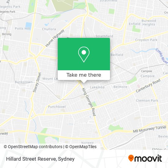 Mapa Hillard Street Reserve