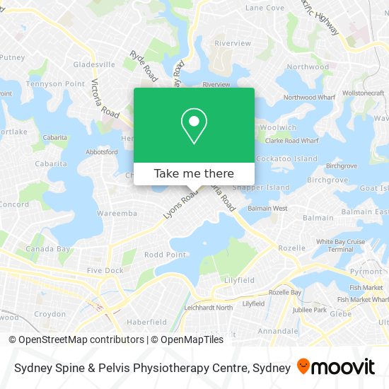Mapa Sydney Spine & Pelvis Physiotherapy Centre