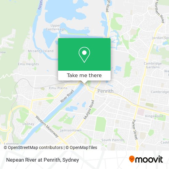 Nepean River at Penrith map