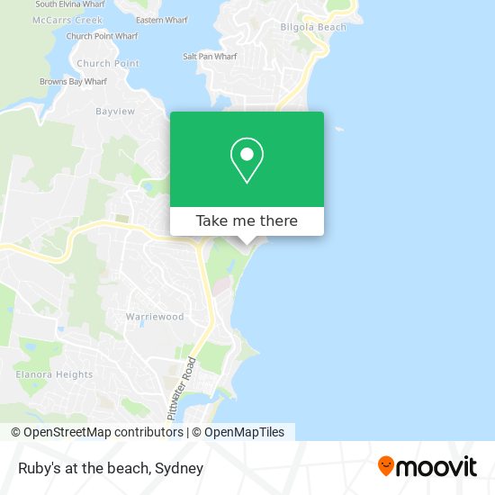Mapa Ruby's at the beach