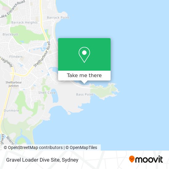 Gravel Loader Dive Site map