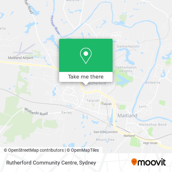 Rutherford Community Centre map