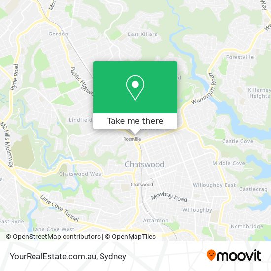 Mapa YourRealEstate.com.au