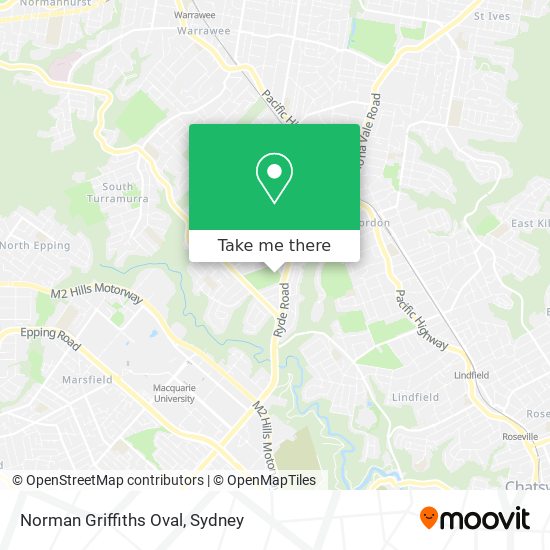 Norman Griffiths Oval map