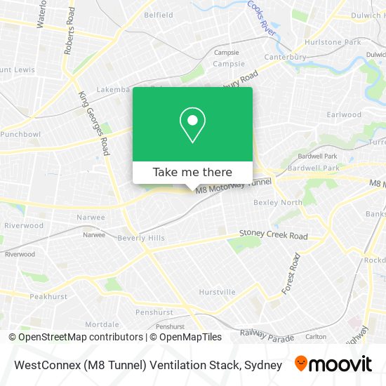 WestConnex (M8 Tunnel) Ventilation Stack map