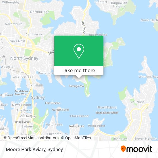 Moore Park Aviary map