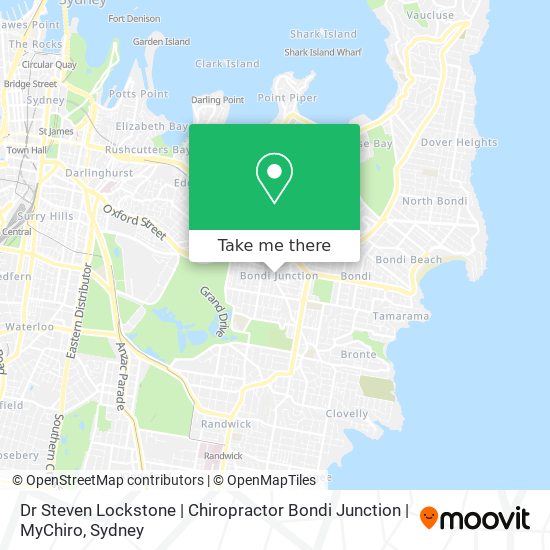 Mapa Dr Steven Lockstone | Chiropractor Bondi Junction | MyChiro