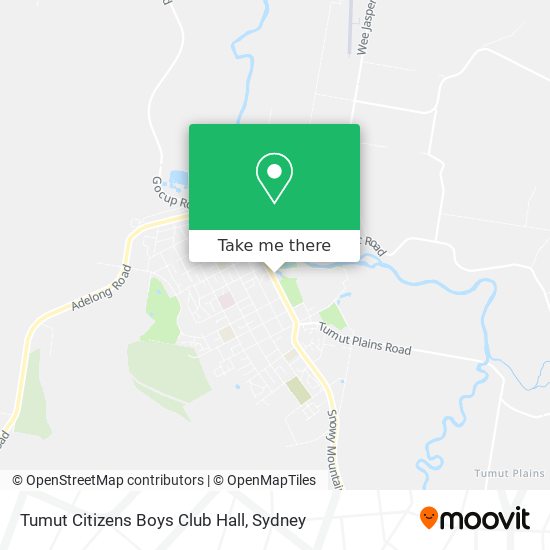 Tumut Citizens Boys Club Hall map