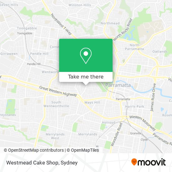 Westmead Cake Shop map