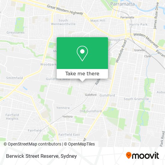 Berwick Street Reserve map