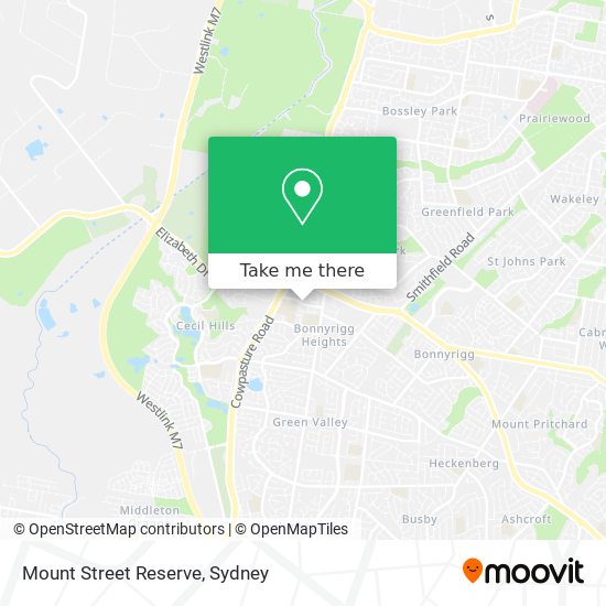 Mapa Mount Street Reserve