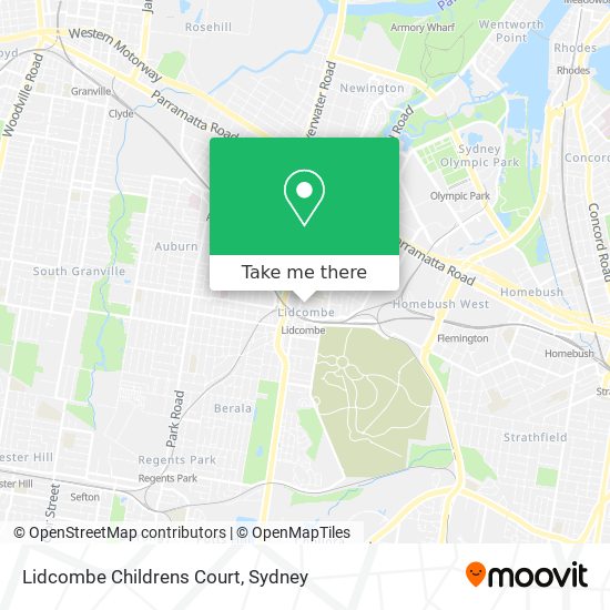 Mapa Lidcombe Childrens Court